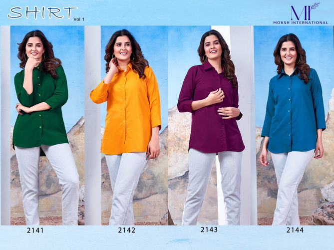 Shirt Vol 1 By Moksh Office Wear Ladies Shirt Wholesale Price In Surat